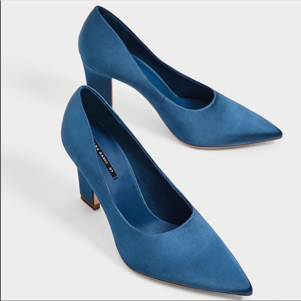 Zara Satin Heels Size 7.5